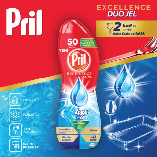 ژل شوینده ماشین ظرفشویی پریل ۹۰۰ میل (Pril Dishwasher Gel 900 ml)